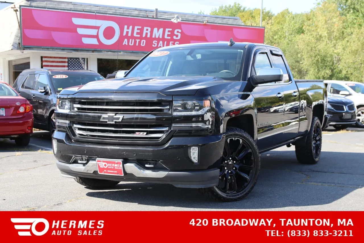 2017 Chevrolet Silverado 1500 Double Cab Z71 LTZ Pickup 4D 6 1/2 ft in black — photo 1 of 35