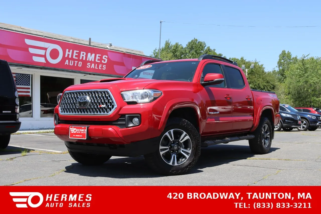 2018 Toyota Tacoma Double Cab TRD Sport Pickup 4D 5 ft in red — photo 1 of 36