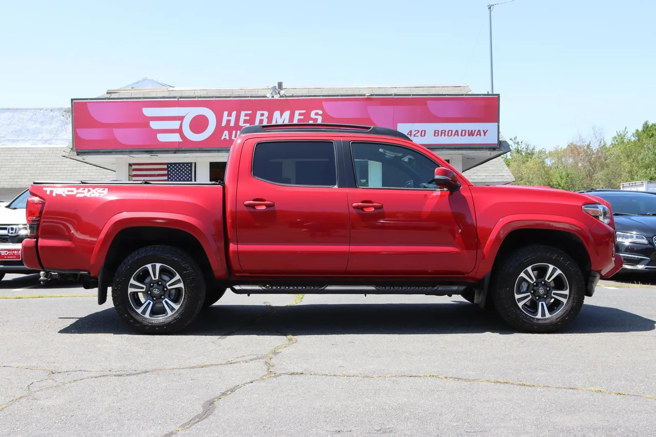 2018 Toyota Tacoma Double Cab TRD Sport Pickup 4D 5 ft in red — photo 6 of 36