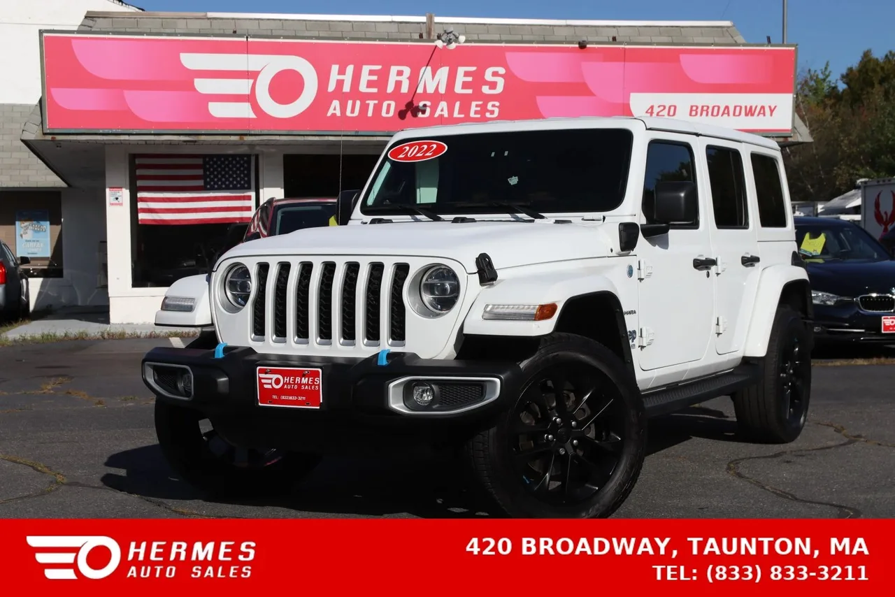 2022 Jeep Wrangler Unlimited 4xe Sahara 4xe Sport Utility 4D in white — photo 1 of 35