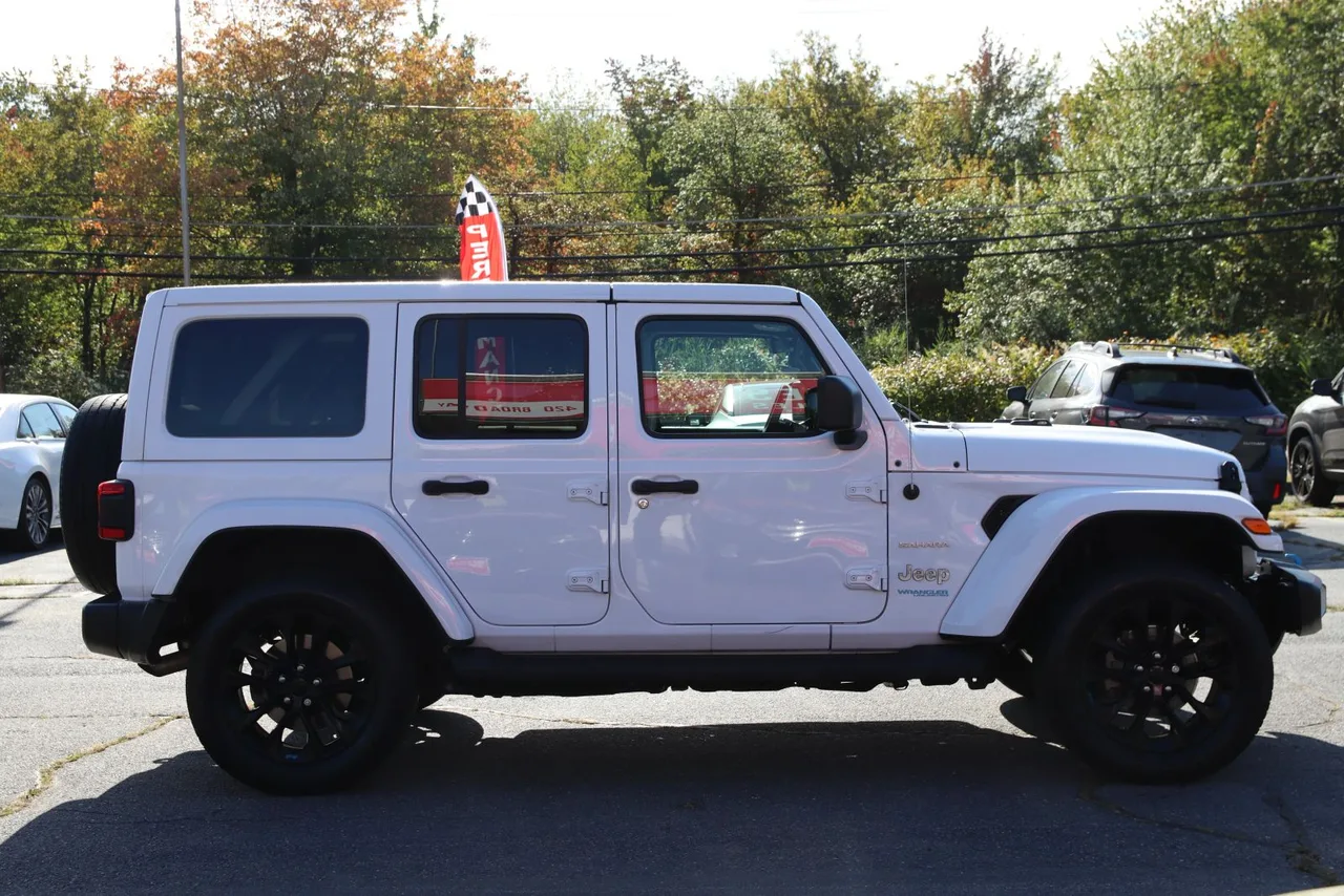2022 Jeep Wrangler Unlimited 4xe Sahara 4xe Sport Utility 4D in white — photo 6 of 35