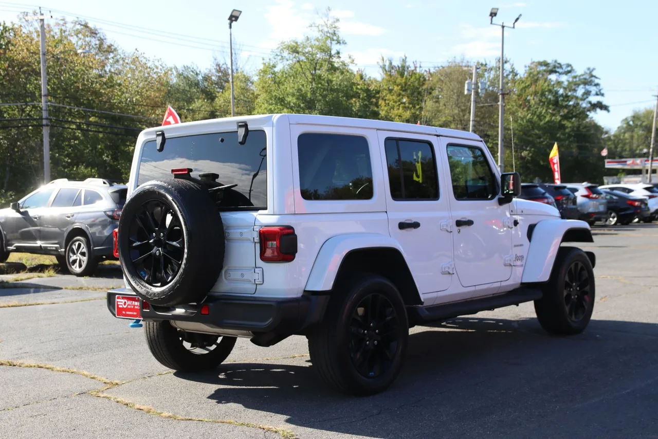 2022 Jeep Wrangler Unlimited 4xe Sahara 4xe Sport Utility 4D in white — photo 8 of 35